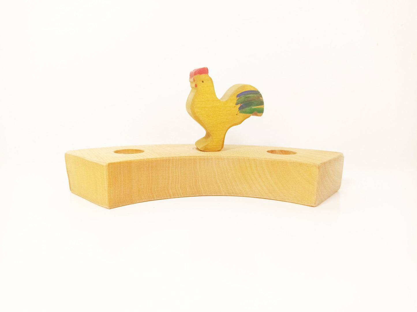 Rooster celebration ring ornament, waldorf birthday ring ornament, waldorf farm animals inspired birthday ornament, seasonal table decor