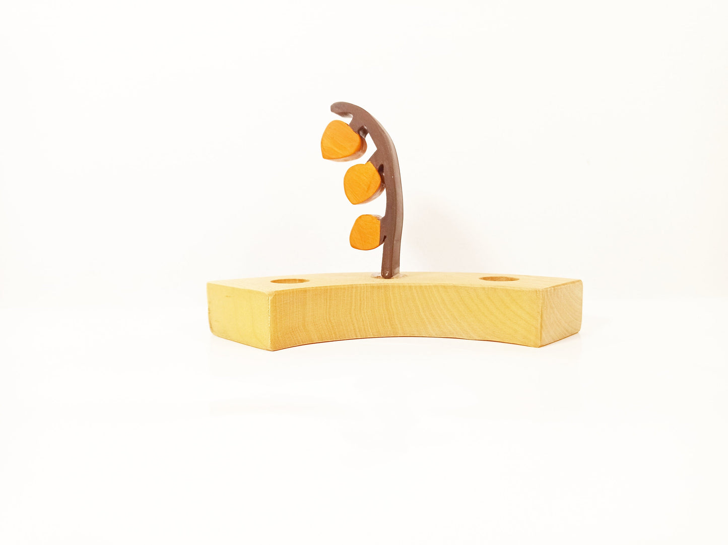 Chinese lantern flower celebration ring ornament, waldorf birthday ring ornament, waldorf inspired fall autumn seasonal table decoration