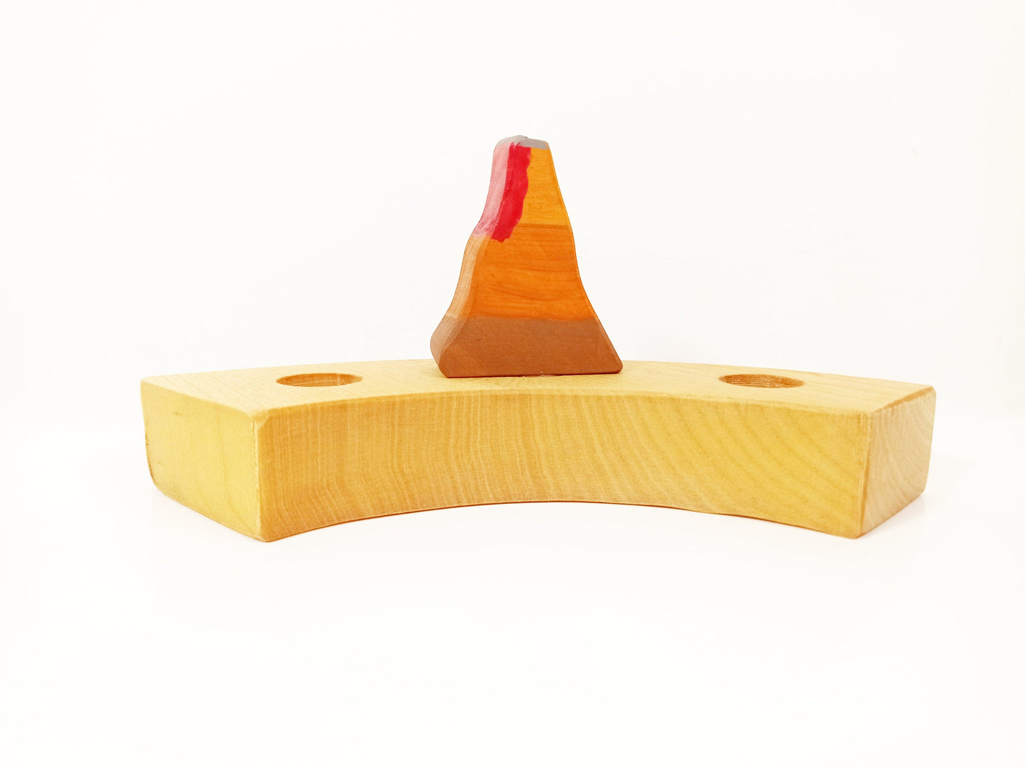 Volcano celebration ring ornament, waldorf inspired birthday ring ornament volcano, seasonal table decor, waldorf birthday decorations