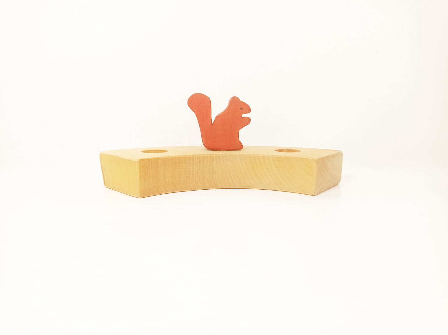 Red squirrel celebration ring ornament, waldorf birthday ring decoration, seasonal table decoration, waldorf inspired birthday ring decor