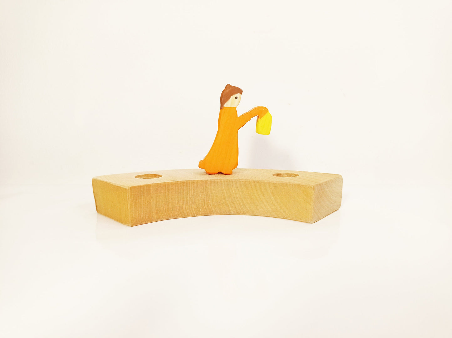 Girl with lantern celebration ring ornament, waldorf birthday ring decoration, seasonal table decor, waldrof inspired birthday decorations