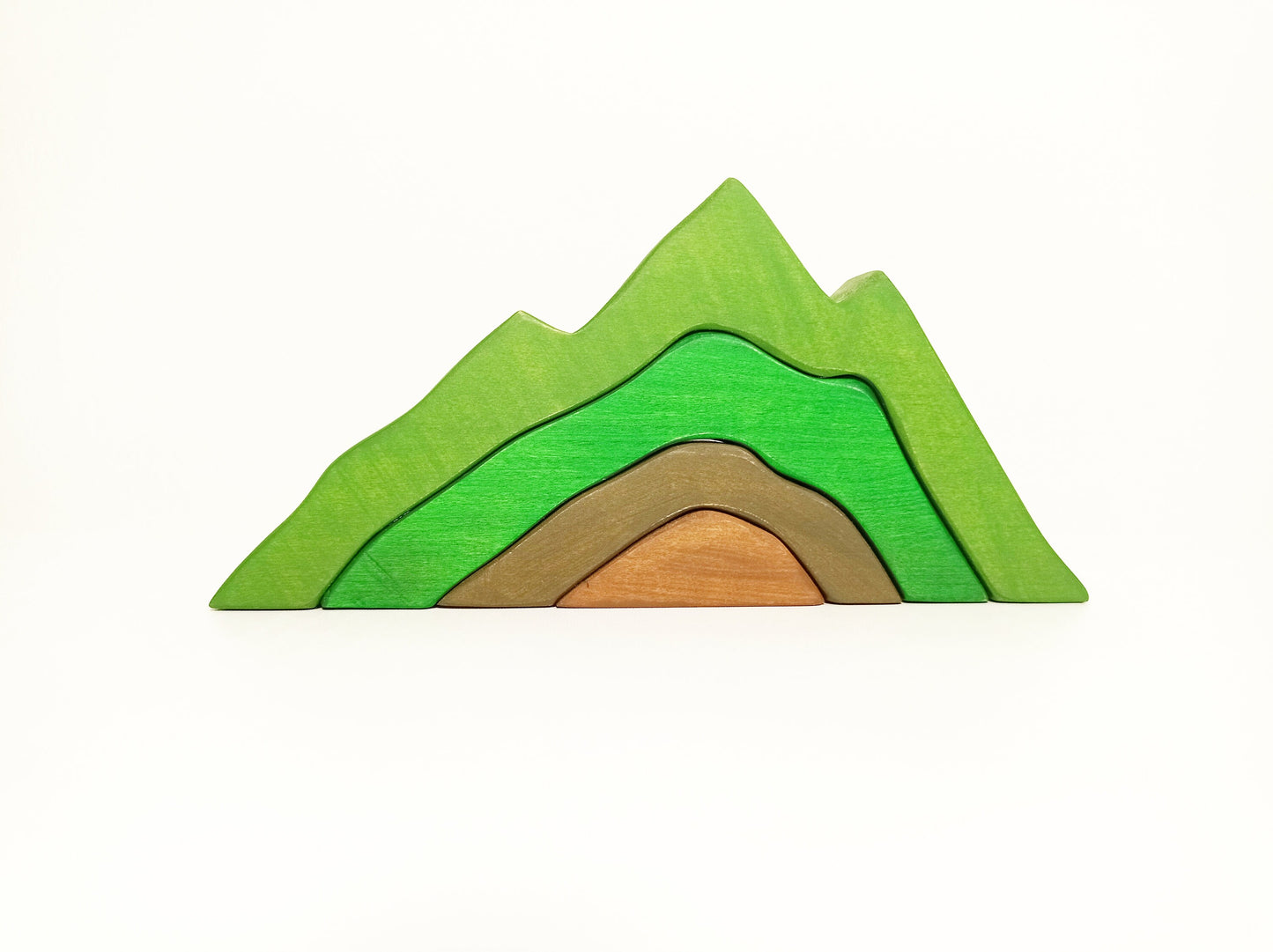 Mountain stacker wooden waldorf inspired toy, stacking mountains, gift for kids, kids stacker toy, wooden toy nursery decoration mountains