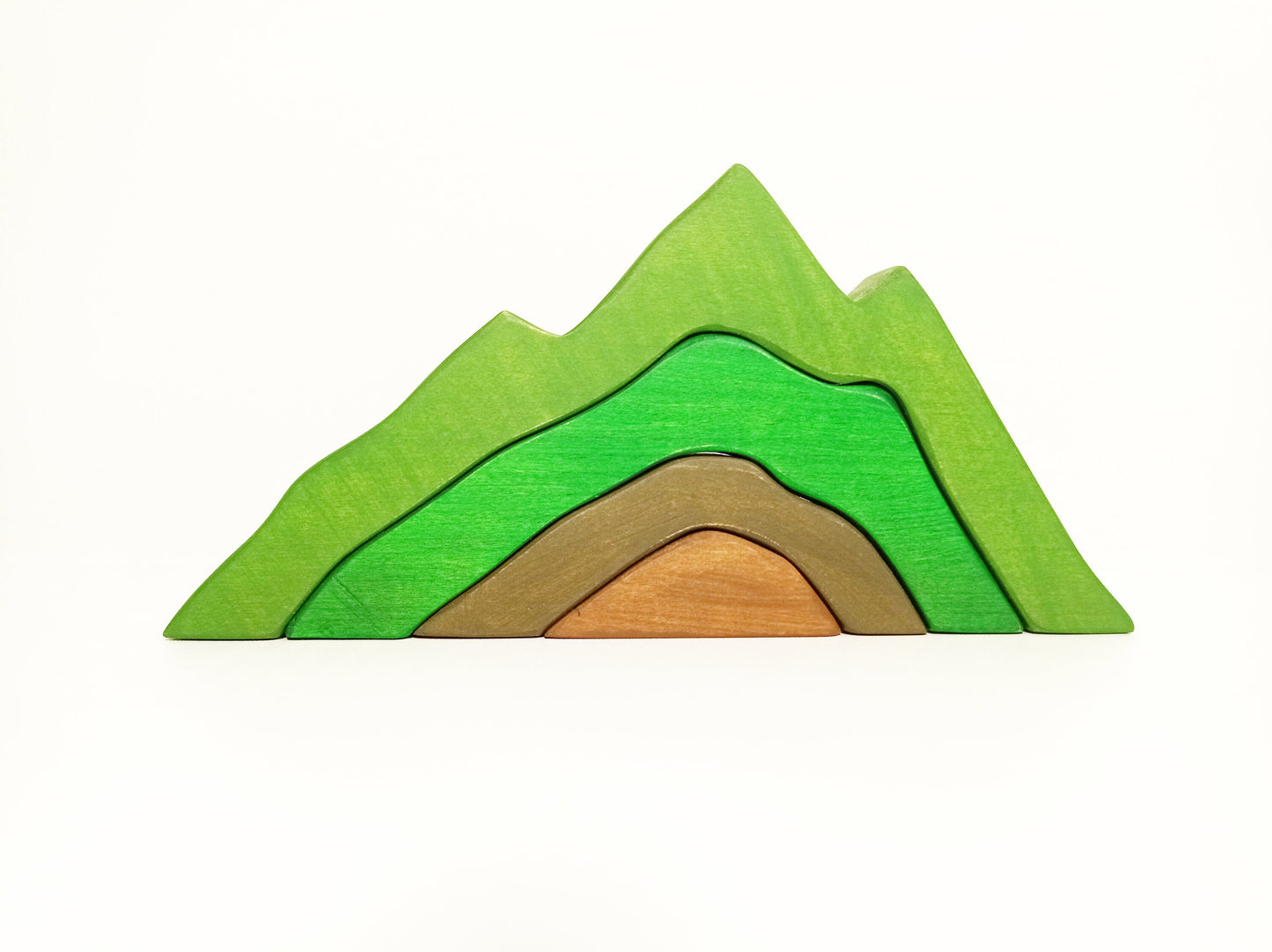 Mountain stacker wooden waldorf inspired toy, stacking mountains, gift for kids, kids stacker toy, wooden toy nursery decoration mountains