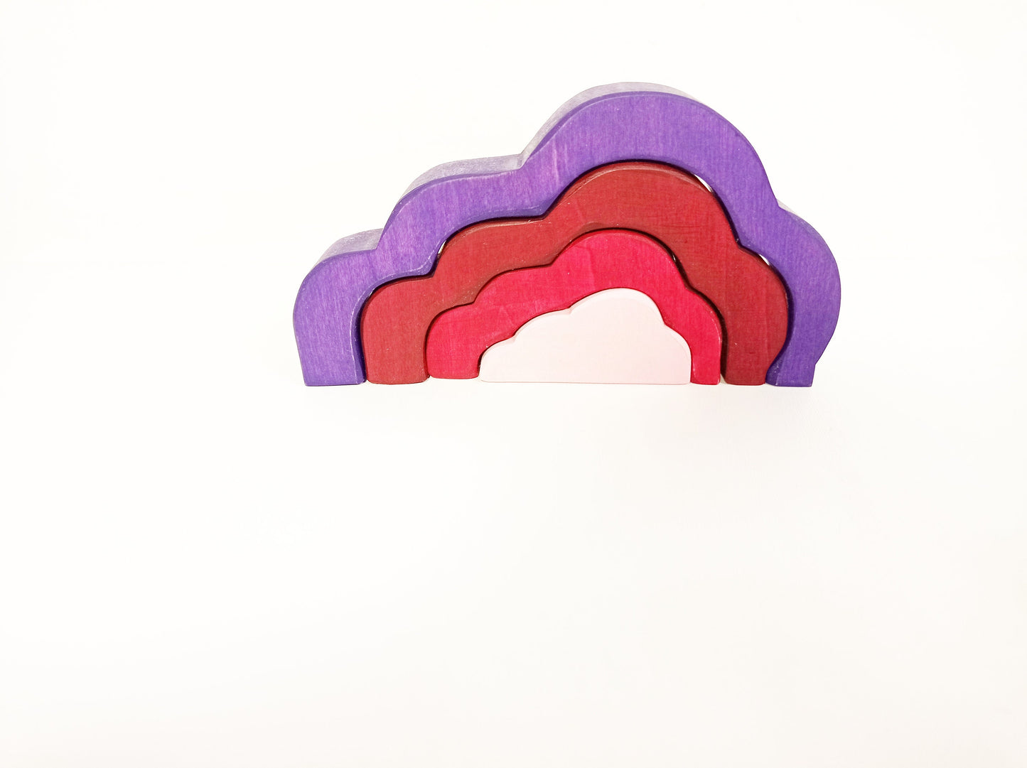 Purple cloud stacker,toy cloud stacker, wooden stacking waldorf inspired toy, cloud toy nursery decor, stacking toy, christmas gift,