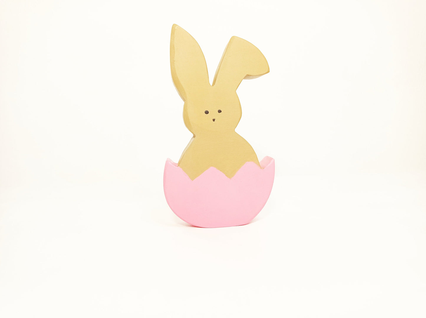 Easter bunny in pink easter egg wooden toy decoration, seasonal table decoration, waldorf wooden toy, wooden easter decor, easter bunny toy