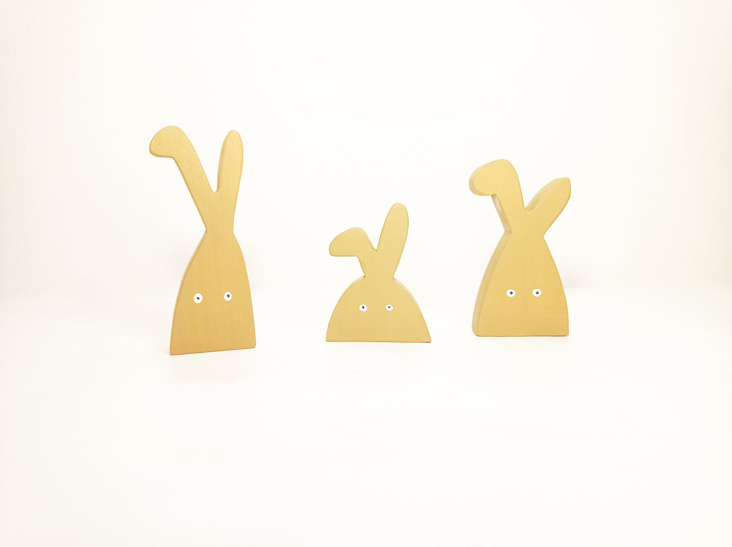 Free standing bunny set of 3, wooden toy bunny, wooden bunny decoration, playroom decor, easter gift for kids, easter home decoration