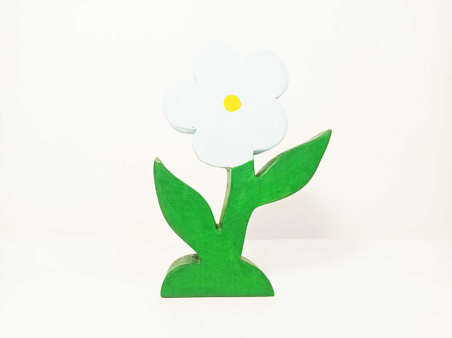 Light blue flower wooden toy, waldorf toy flowers, open ended toys, waldorf wooden toys, handmade wooden toys , seasonal nature table decor