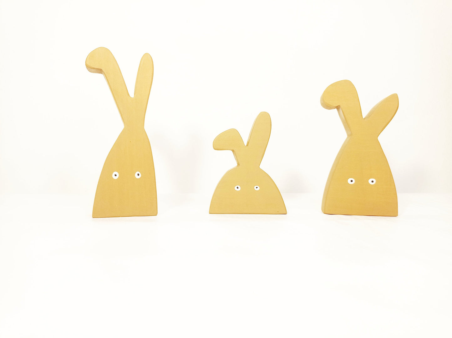 Free standing bunny set of 3, wooden toy bunny, wooden bunny decoration, playroom decor, easter gift for kids, easter home decoration