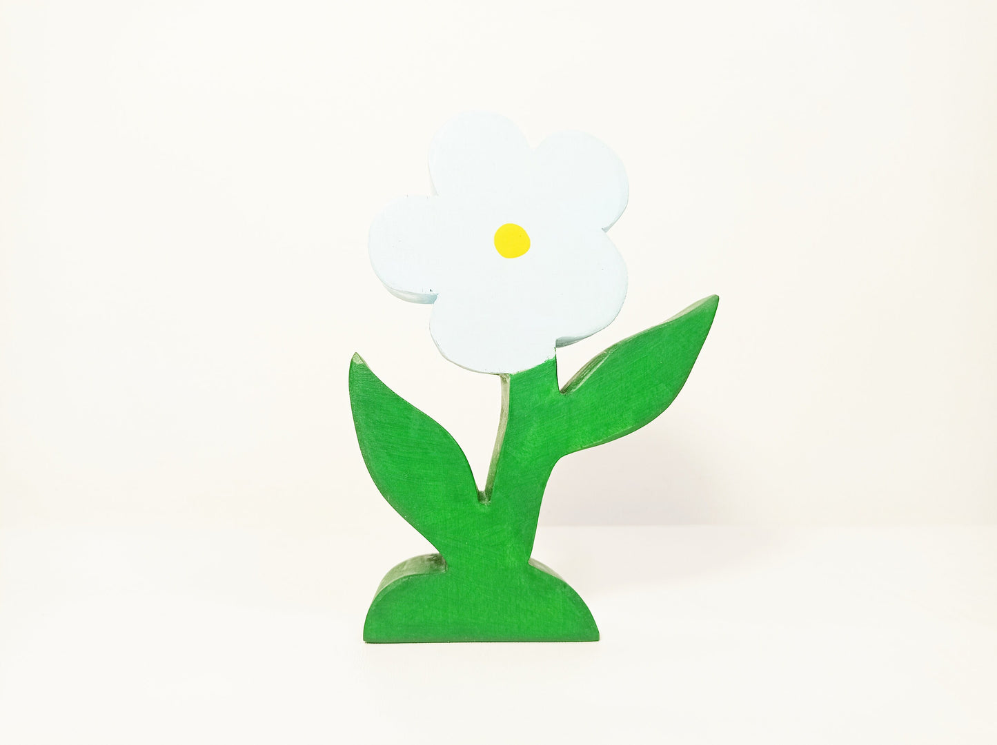 Light blue flower wooden toy, waldorf toy flowers, open ended toys, waldorf wooden toys, handmade wooden toys , seasonal nature table decor