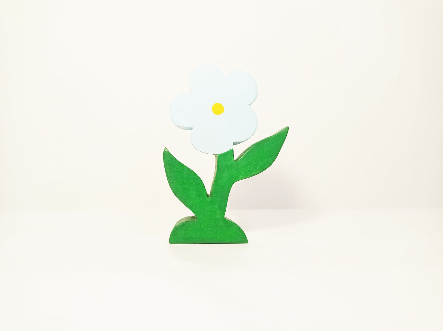 Light blue flower wooden toy, waldorf toy flowers, open ended toys, waldorf wooden toys, handmade wooden toys , seasonal nature table decor
