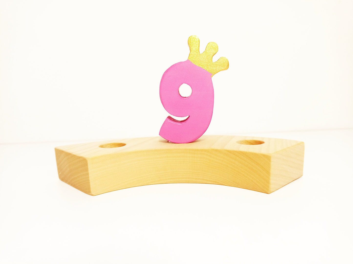 Number 9 birthday ring ornament, waldorf ring ornament, waldorf decoration, birthday ring, birthday decorations, waldorf numbers, jaar ring