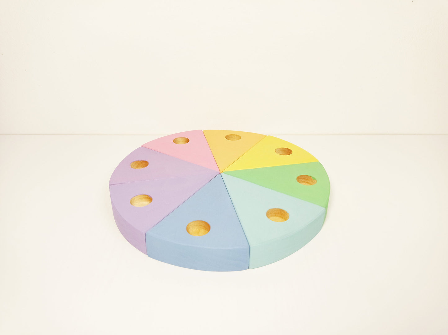 Pastel rainbow cake waldorf celebration ring, birthday ring, birthday table decoration, kids rainbow birthday decor, wooden birthday cake