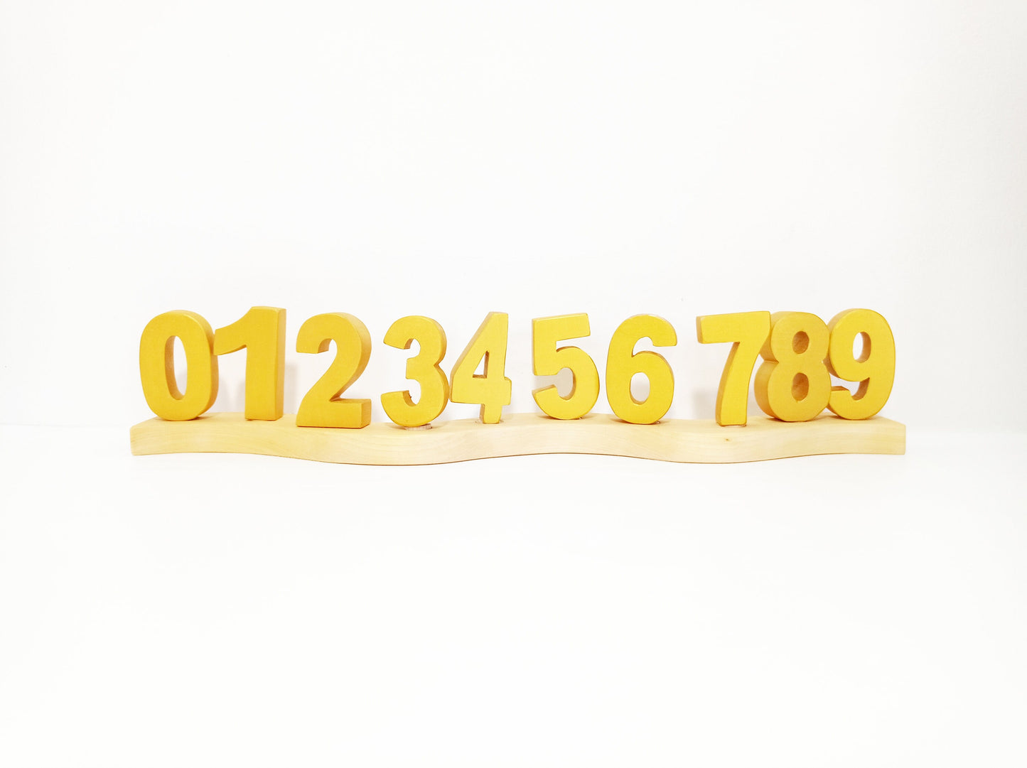 Golden waldorf numbers set of 10 celebration ring ornaments, waldorf birthday numbers set, golden numbers waldorf, seasonal table decoration