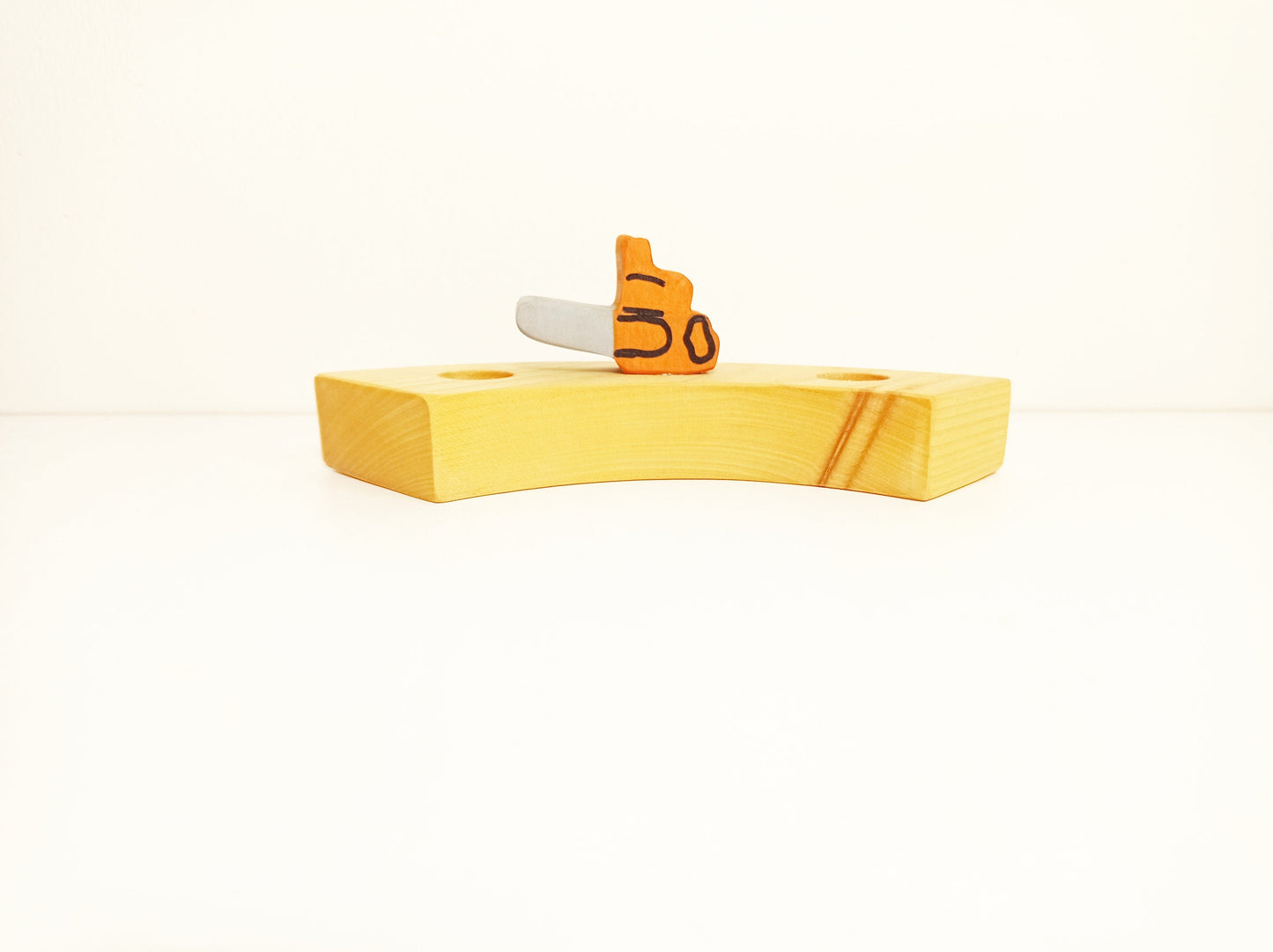 Chainsaw celebration birthday ring ornament, waldorf inspired ornament, seasonal table decoration, waldorf wooden ornament decrations