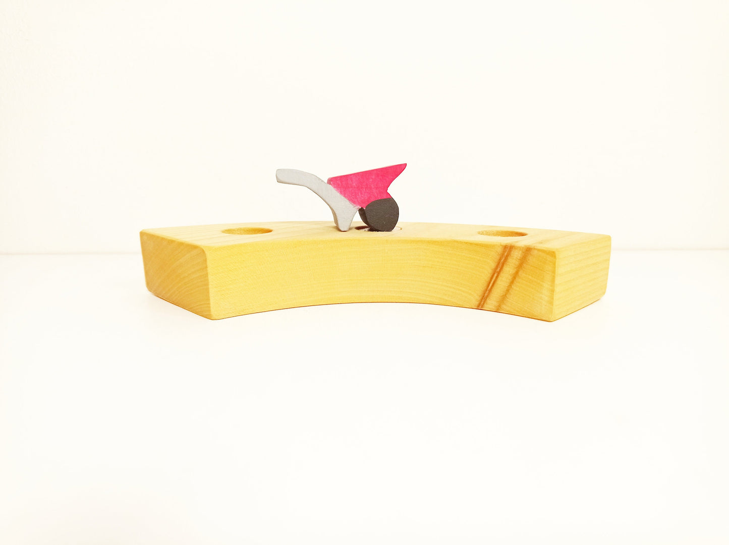 Wheelbarrow birthday celebration ring ornament, waldorf seasonal table decoration, waldorf wooden ornaments, tools celebration ring decor