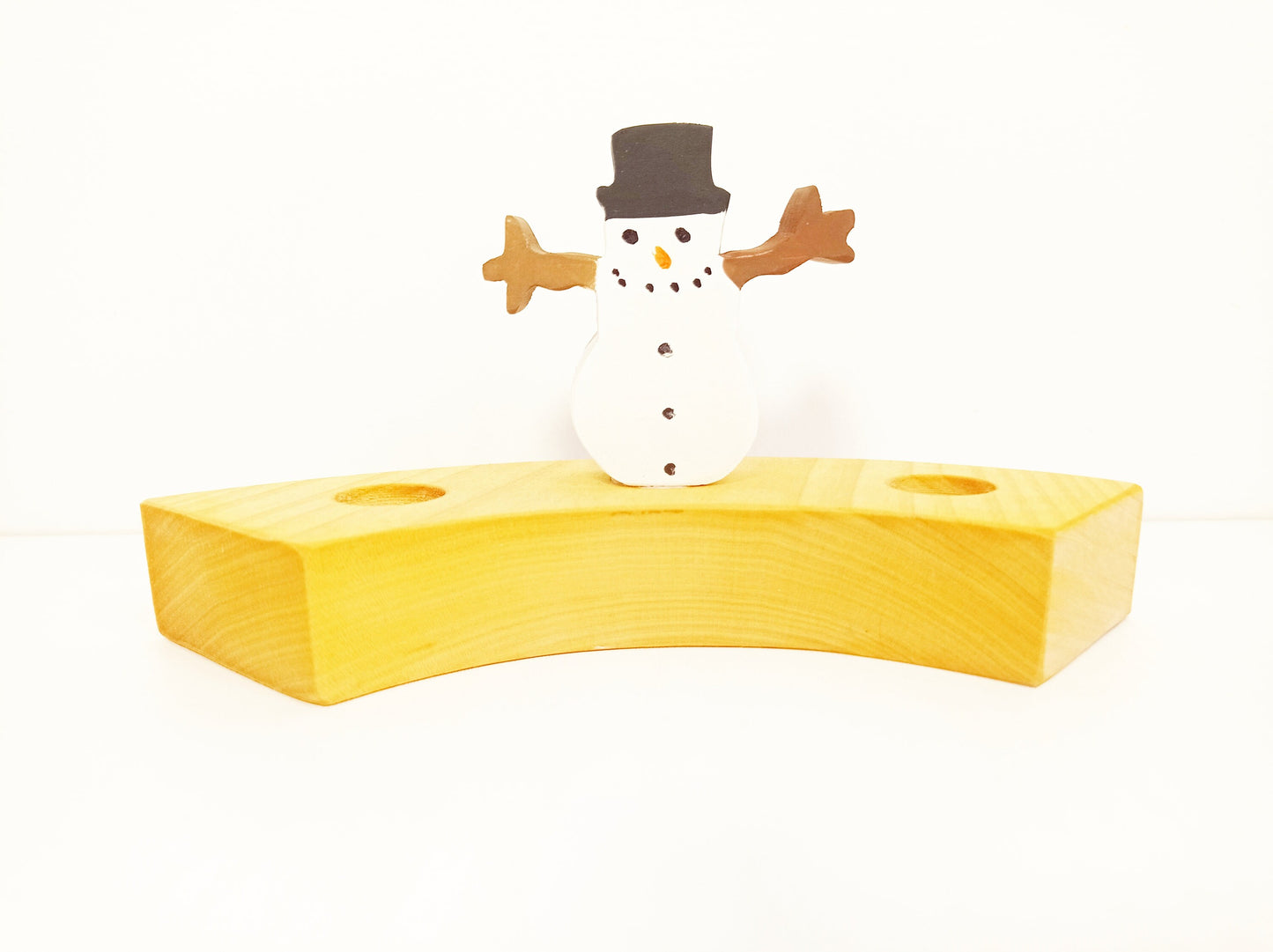 Snowman celebration ring ornament, waldorf inspired birthday ring ornament decoration, snowman seasonal table decor, advent spiral ornament