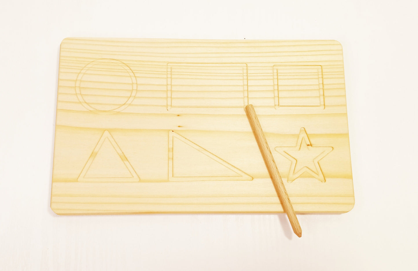 Wooden prewriting tracing board, wooden educational montessori material, waldorf inspired, montessori inspired, homeschool material toy