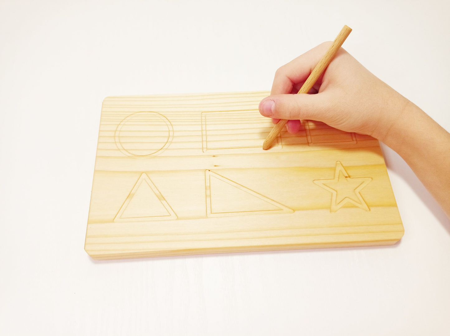 Wooden prewriting tracing board, wooden educational montessori material, waldorf inspired, montessori inspired, homeschool material toy