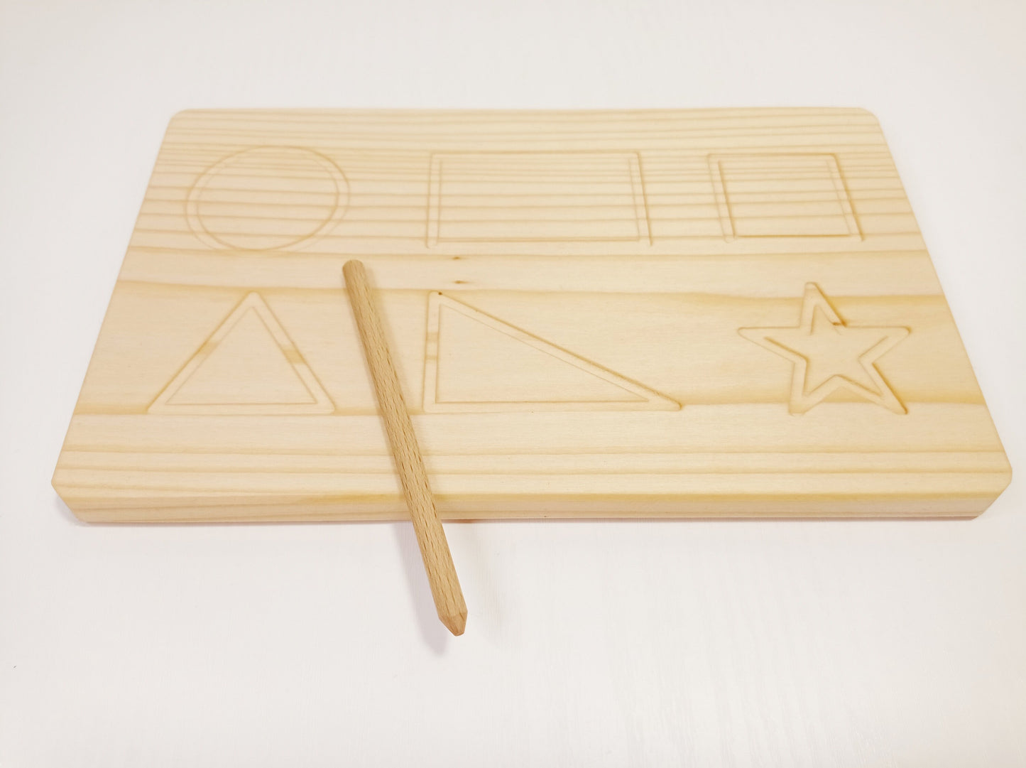 Wooden prewriting tracing board, wooden educational montessori material, waldorf inspired, montessori inspired, homeschool material toy