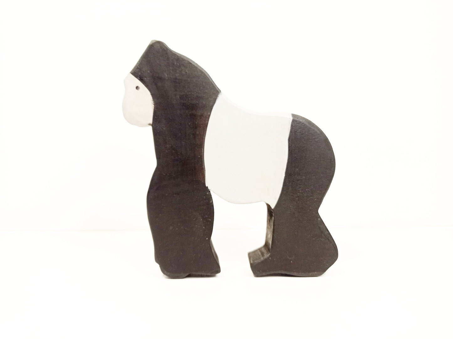 Gorilla wooden toy, waldorf wooden safari animals toy, christmas birthday gift for kids and toddlers, imaginative play handmade wooden toys