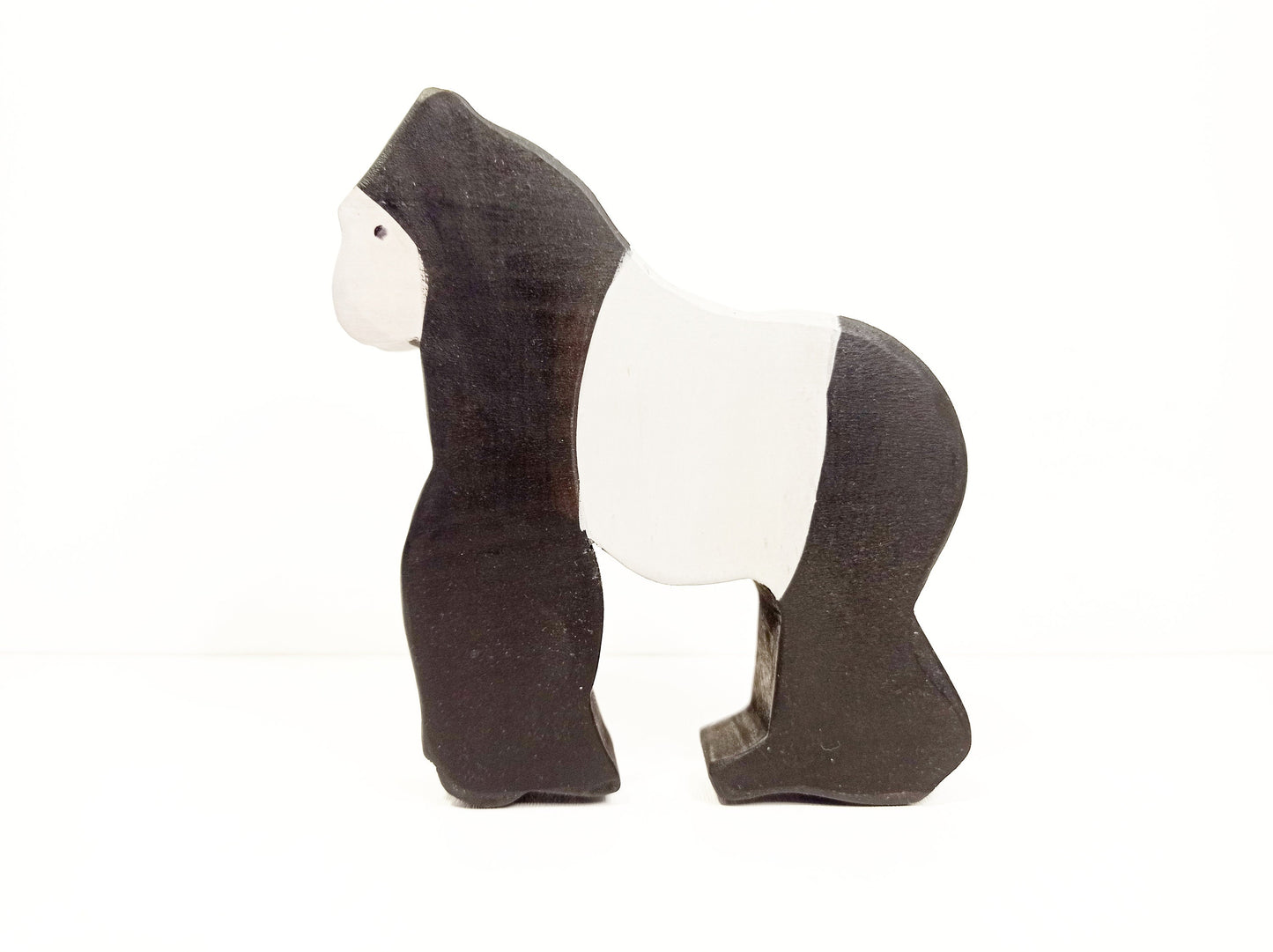 Gorilla wooden toy, waldorf wooden safari animals toy, christmas birthday gift for kids and toddlers, imaginative play handmade wooden toys