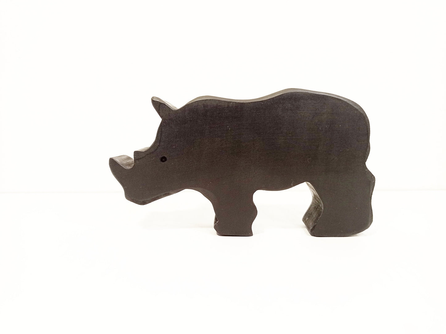 Rhino wooden waldorf toy, rhinoceros waldorf inspired toy, christmas birthday gift for kids and toddlers, safari animals toy, waldorf toy