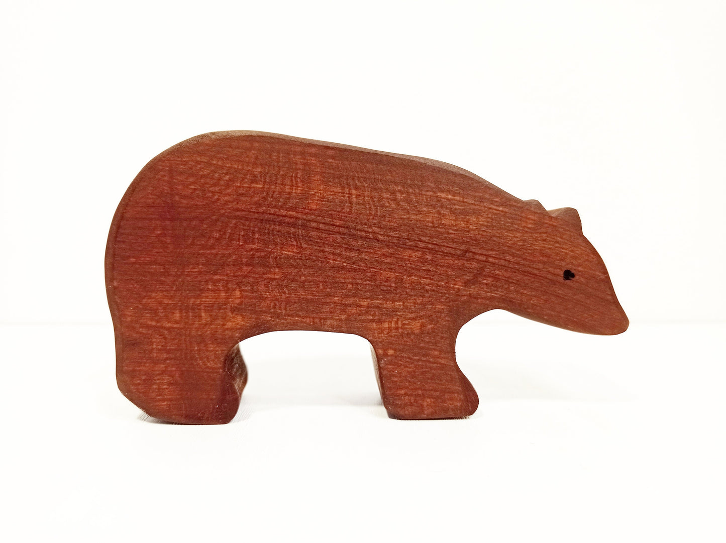 Brown bear wooden waldorf inspired toy