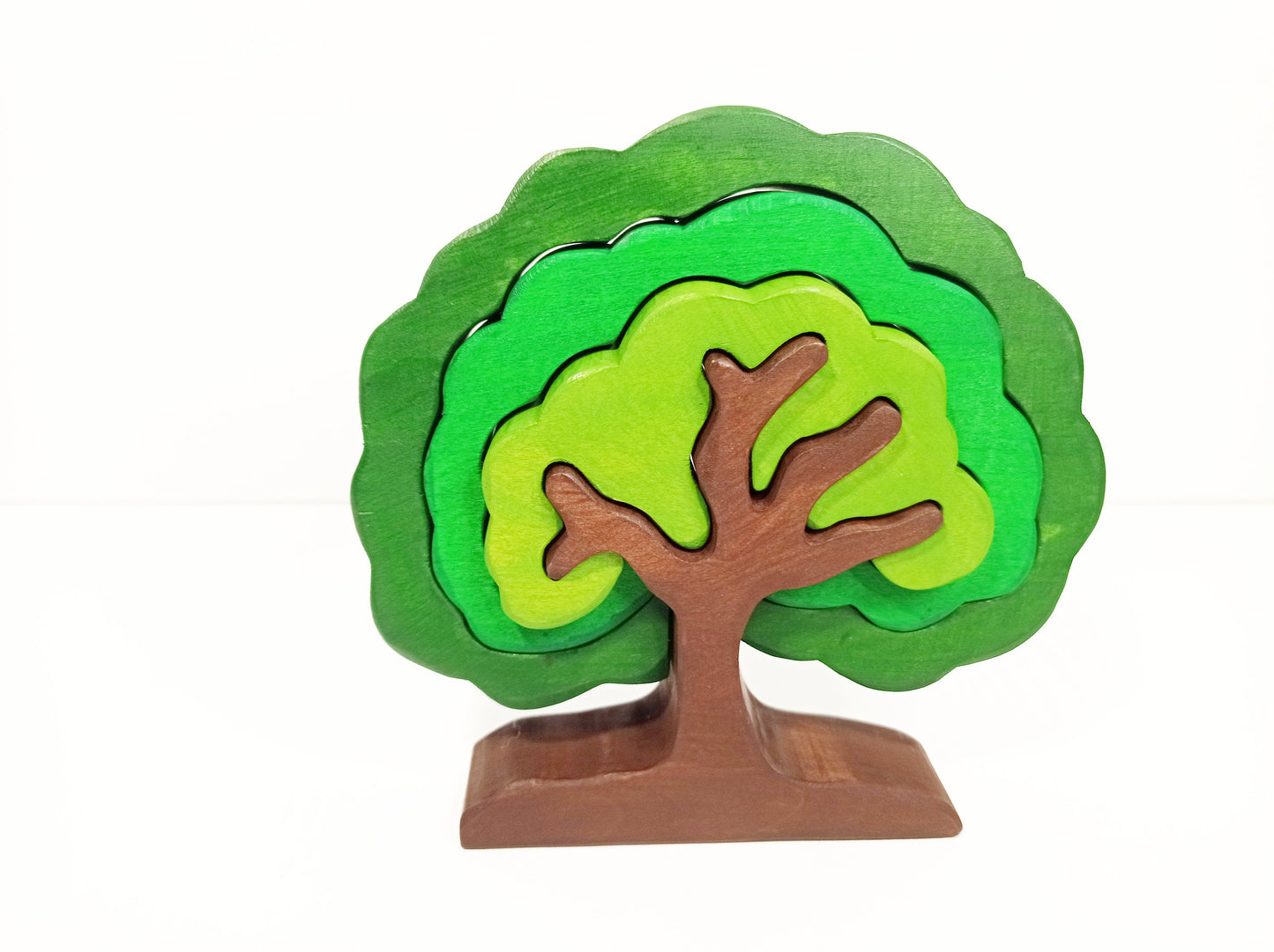 Wooden puzzle tree toy, waldorf trees, wooden toy trees, toy puzzle trees, birthday christmas gift for kids and toddlers, wooden puzzle toy