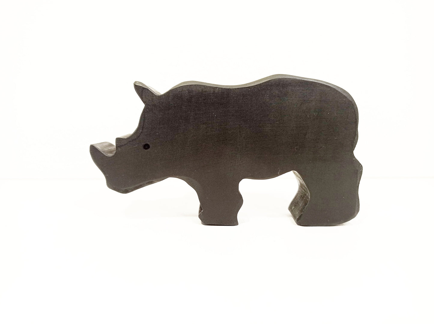Rhino wooden waldorf toy, rhinoceros waldorf inspired toy, christmas birthday gift for kids and toddlers, safari animals toy, waldorf toy