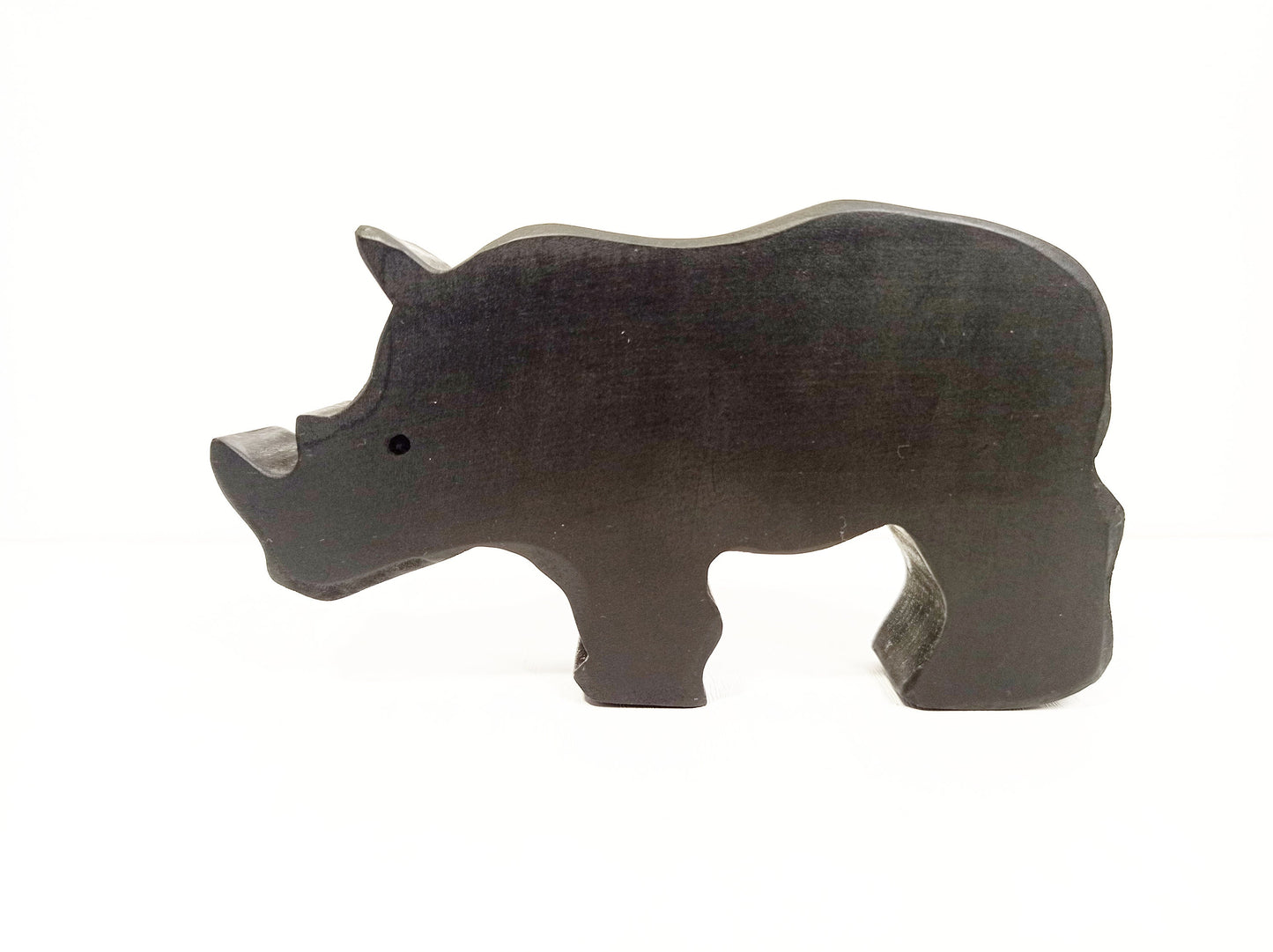 Rhino wooden waldorf toy, rhinoceros waldorf inspired toy, christmas birthday gift for kids and toddlers, safari animals toy, waldorf toy