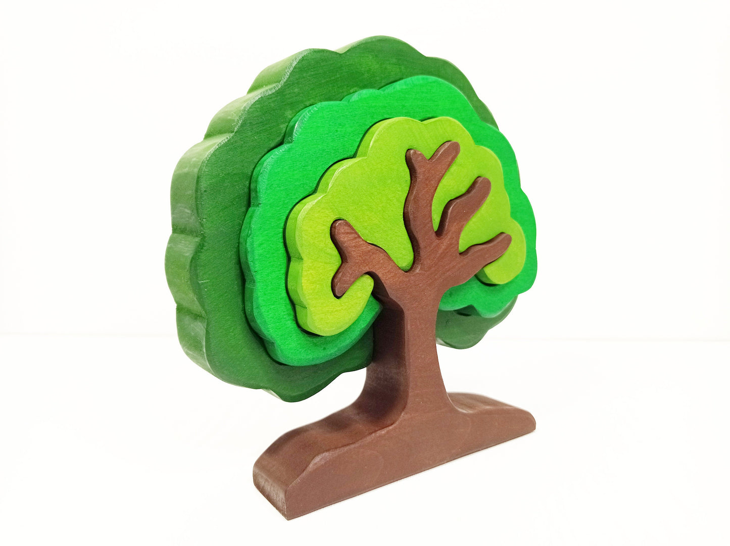 Wooden puzzle tree toy, waldorf trees, wooden toy trees, toy puzzle trees, birthday christmas gift for kids and toddlers, wooden puzzle toy