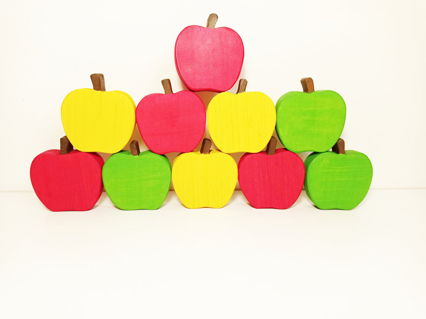 Apple stacker, wooden stacker toy, apple toy set, fall decoration, open ended play, imaginative play, waldorf inspired, christmas gift