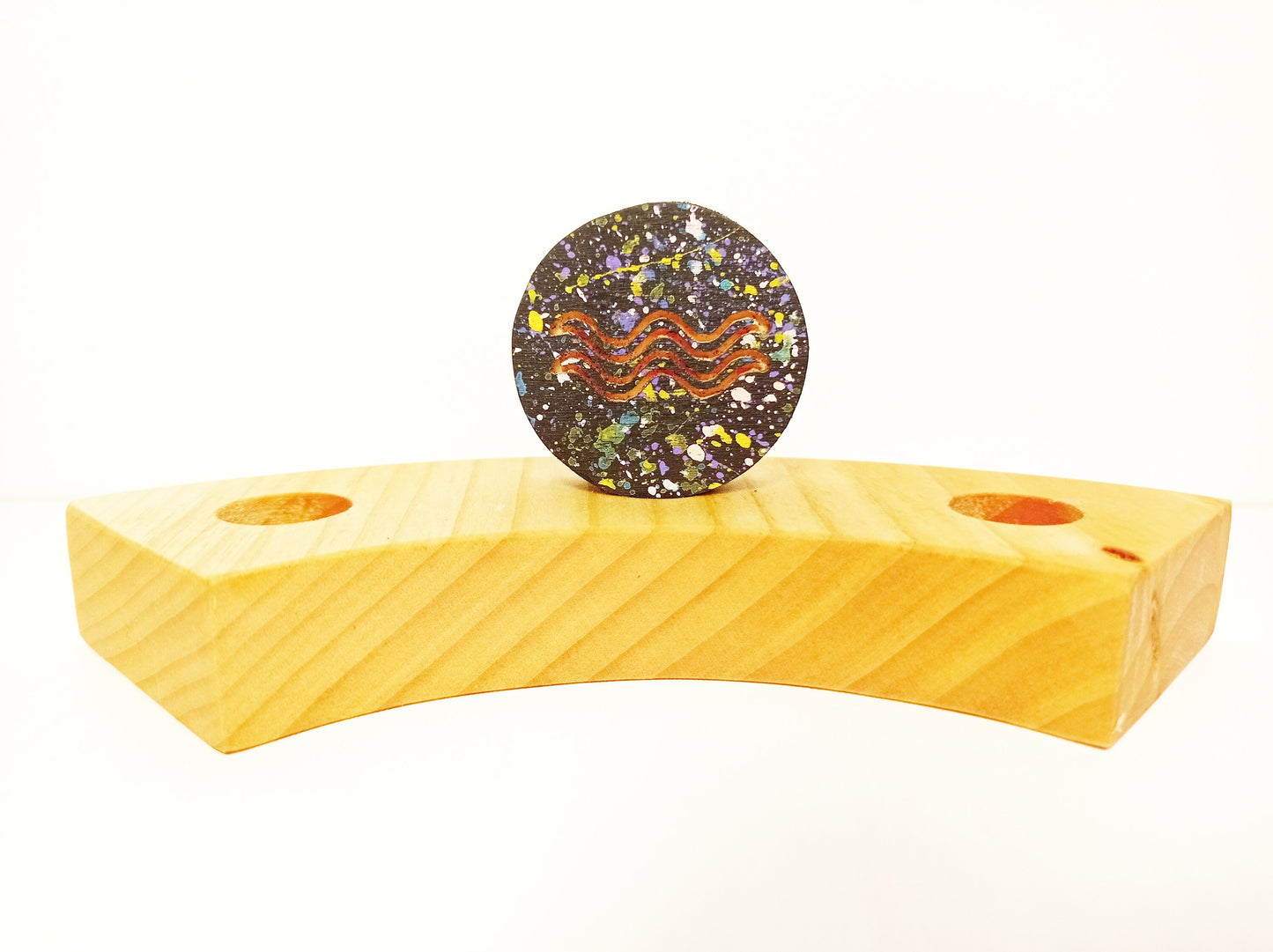 Zodiac sign aquarius celebration ring ornament