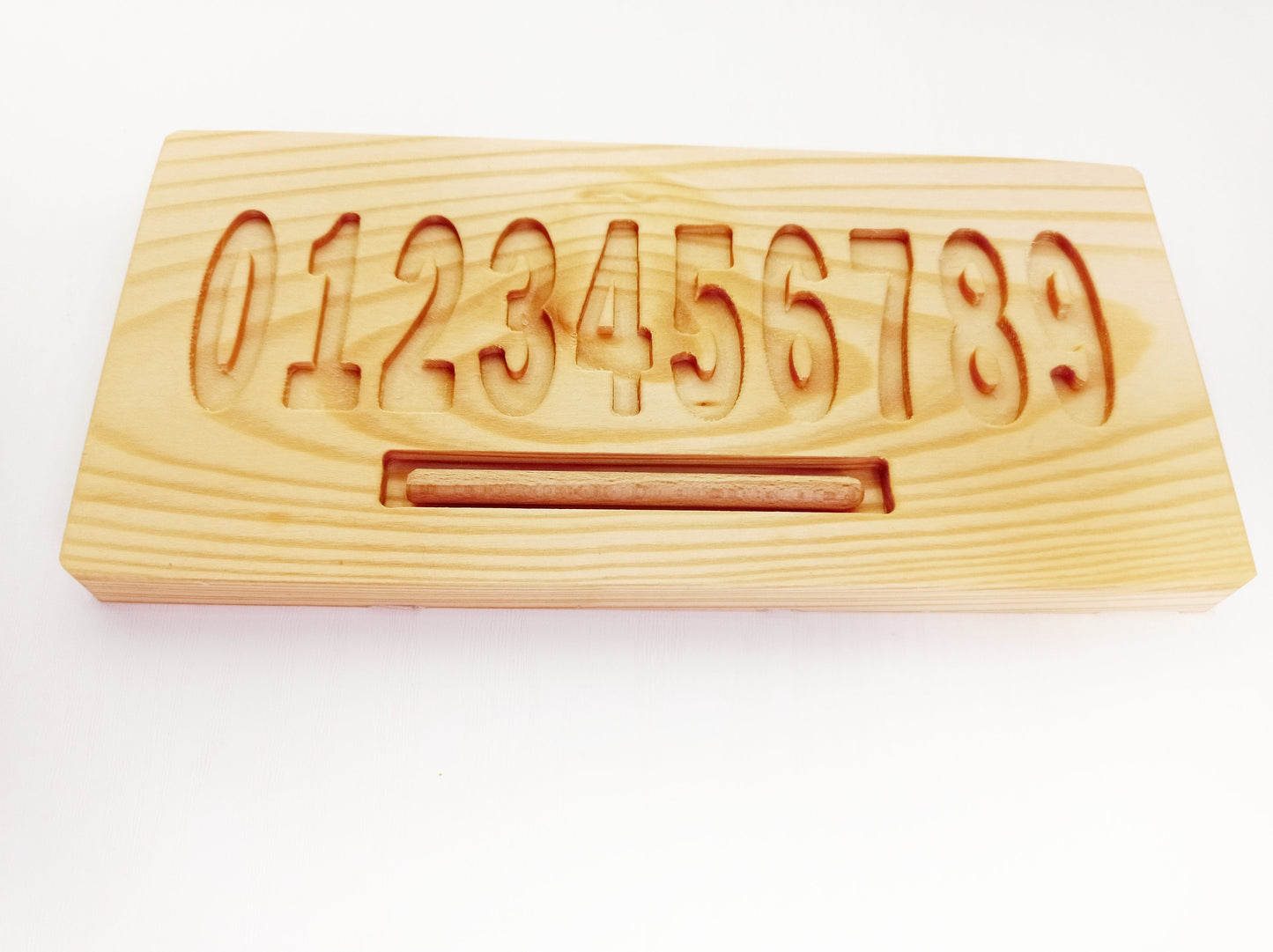 Wooden prewriting numbers tracing board, wooden educational montessori material, waldorf inspired, montessori, homeschool material to