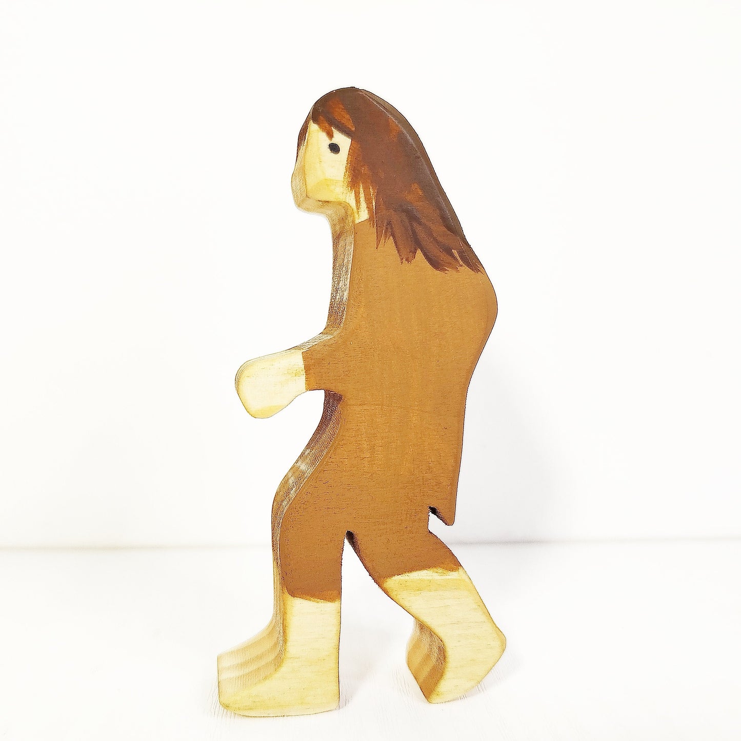 Cavewoman wooden toy figurine, waldorf inspired prehistoric period toys, imaginative play, open ended play toy, gift for kids and toddlers