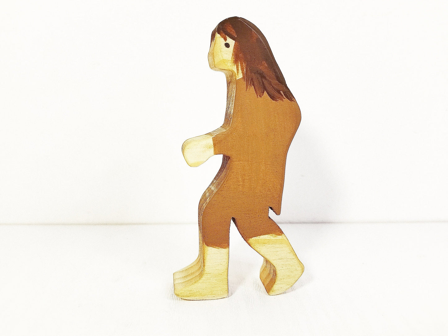 Cavewoman wooden toy figurine, waldorf inspired prehistoric period toys, imaginative play, open ended play toy, gift for kids and toddlers
