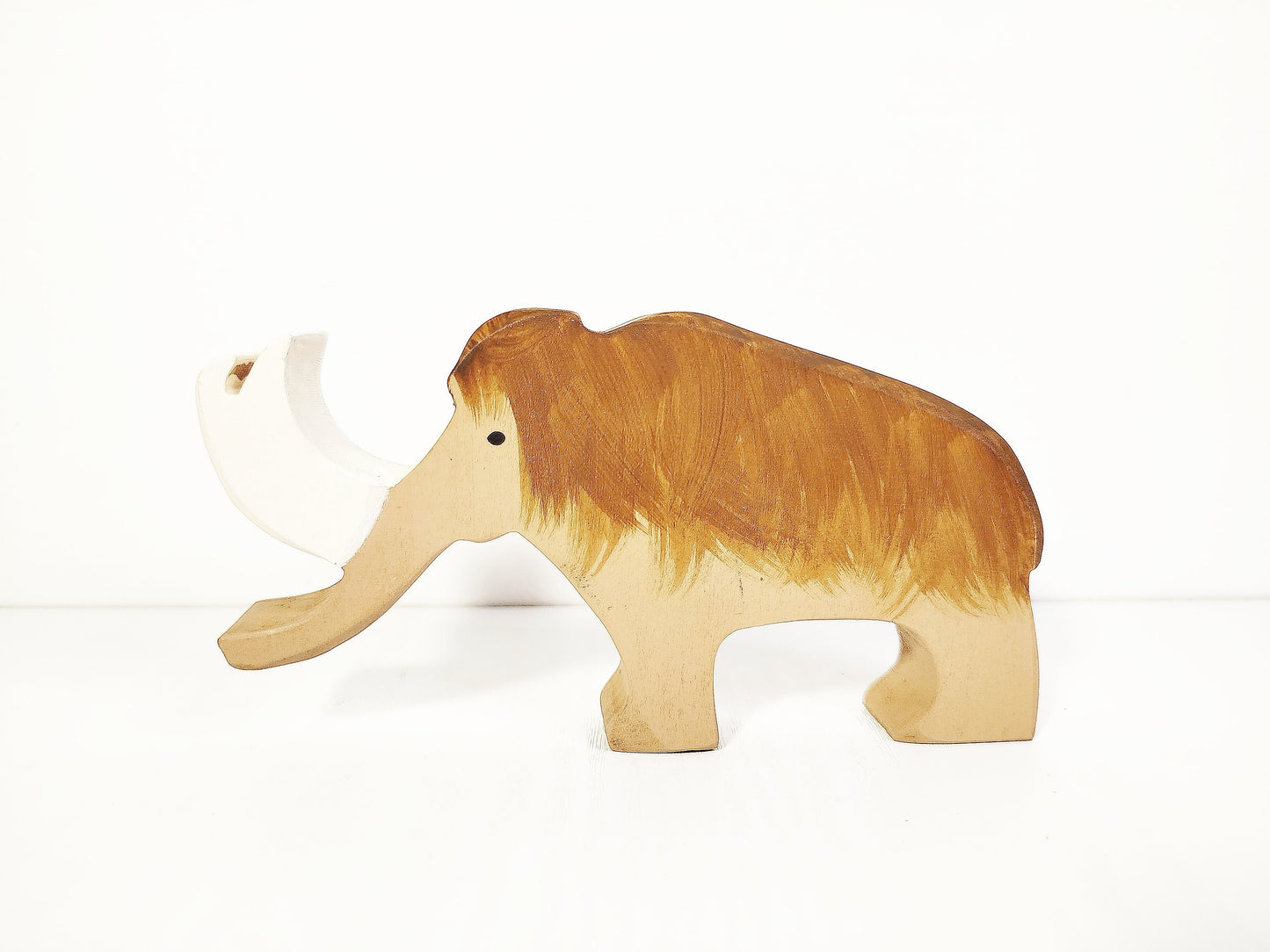 Wooden mammoth toy, waldorf inspired wooden animals mammoth, prehistoric animals wood toy, gift for kids and toddlers, imaginative play toy