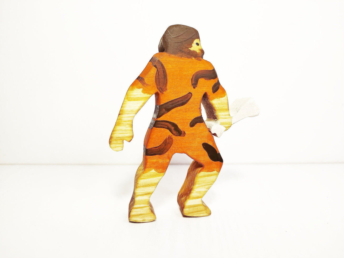 Caveman wooden toy figurine, eco-friendly, heirloom quality waldorf prehistoric period toy, imaginative play, open ended gift for kids