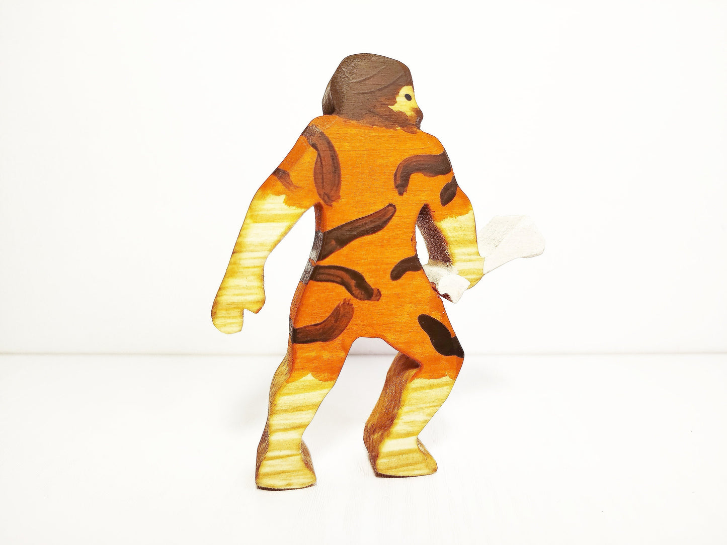 Caveman wooden toy figurine, eco-friendly, heirloom quality waldorf prehistoric period toy, imaginative play, open ended gift for kids