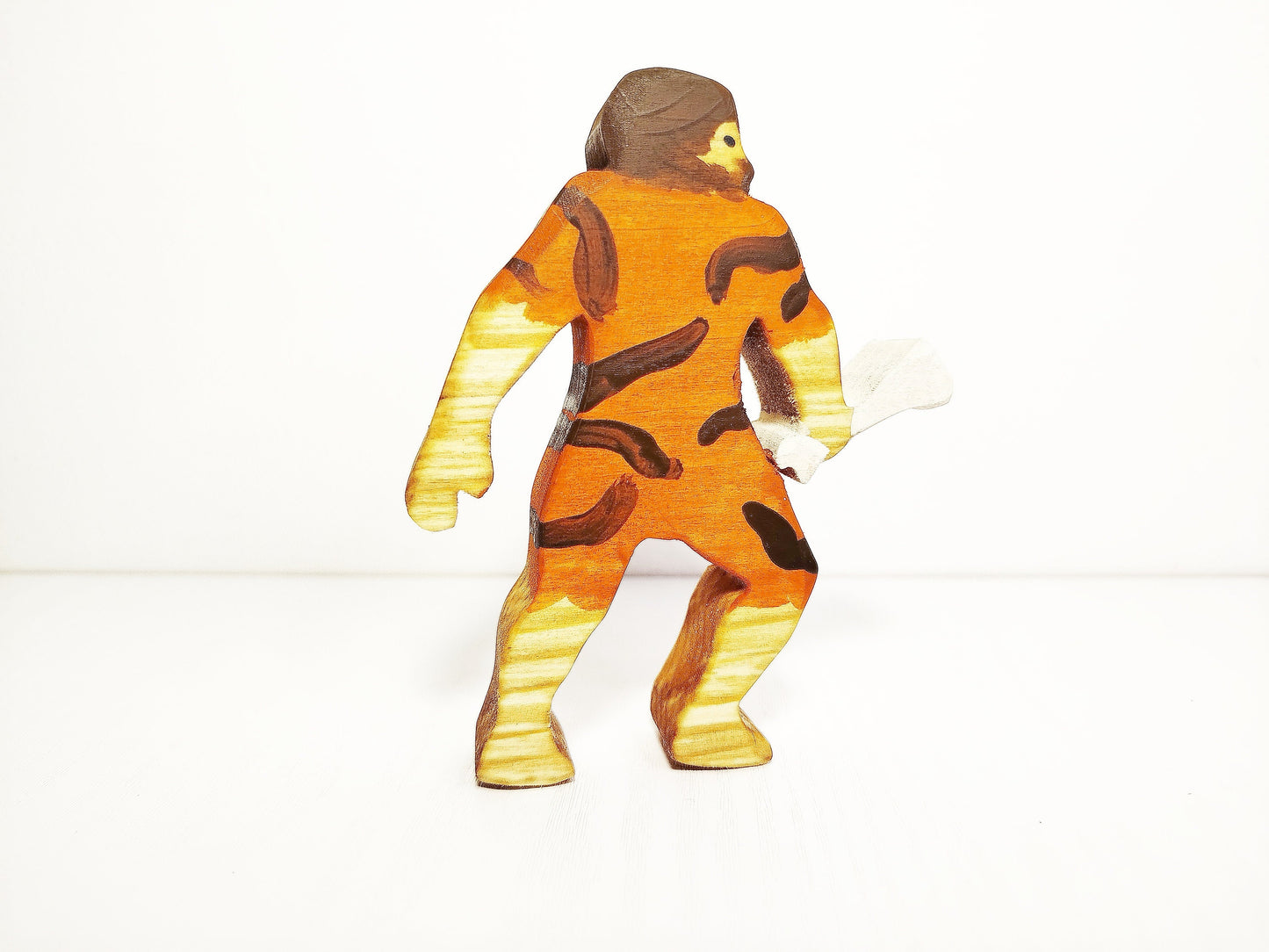 Caveman wooden toy figurine, eco-friendly, heirloom quality waldorf prehistoric period toy, imaginative play, open ended gift for kids