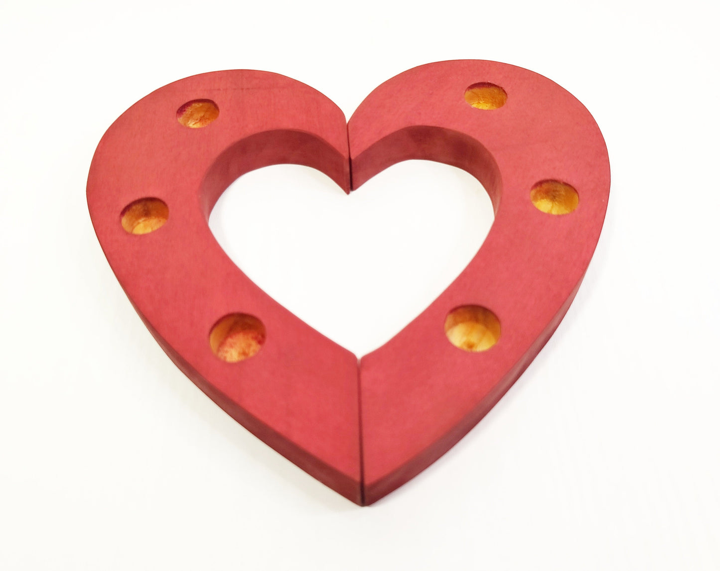 Heart waldorf birthday ring, celebration ring heart, waldorf ring, waldorf spiral, wooden birthday candle holder, seasonal table decor