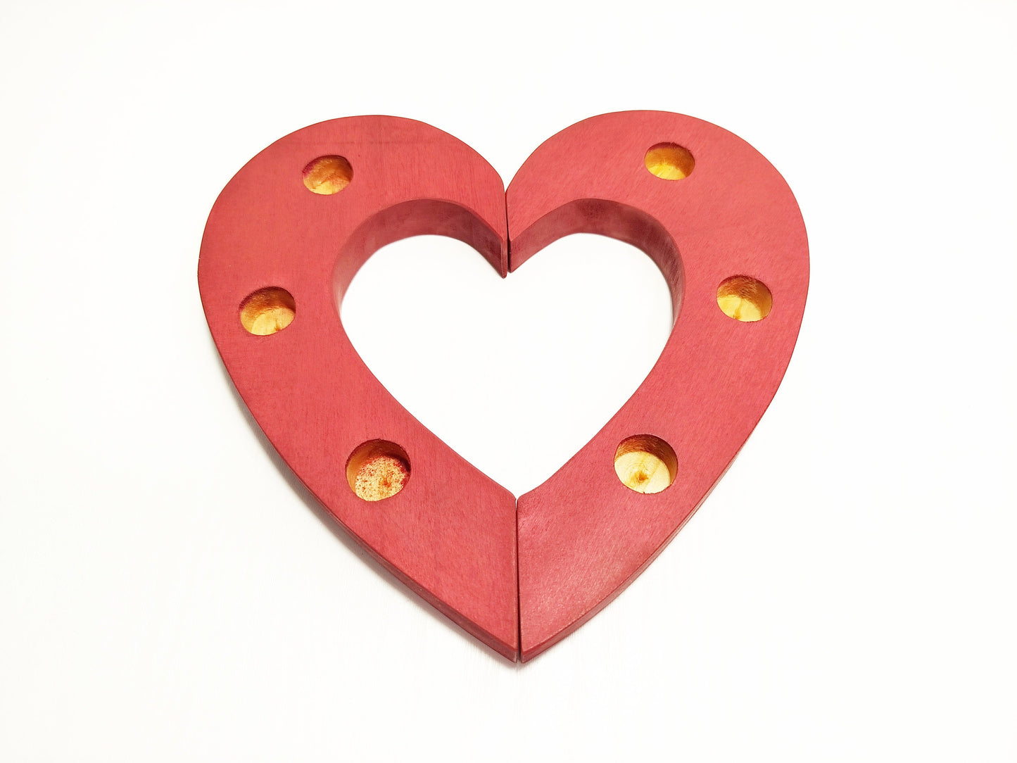 Heart waldorf birthday ring, celebration ring heart, waldorf ring, waldorf spiral, wooden birthday candle holder, seasonal table decor