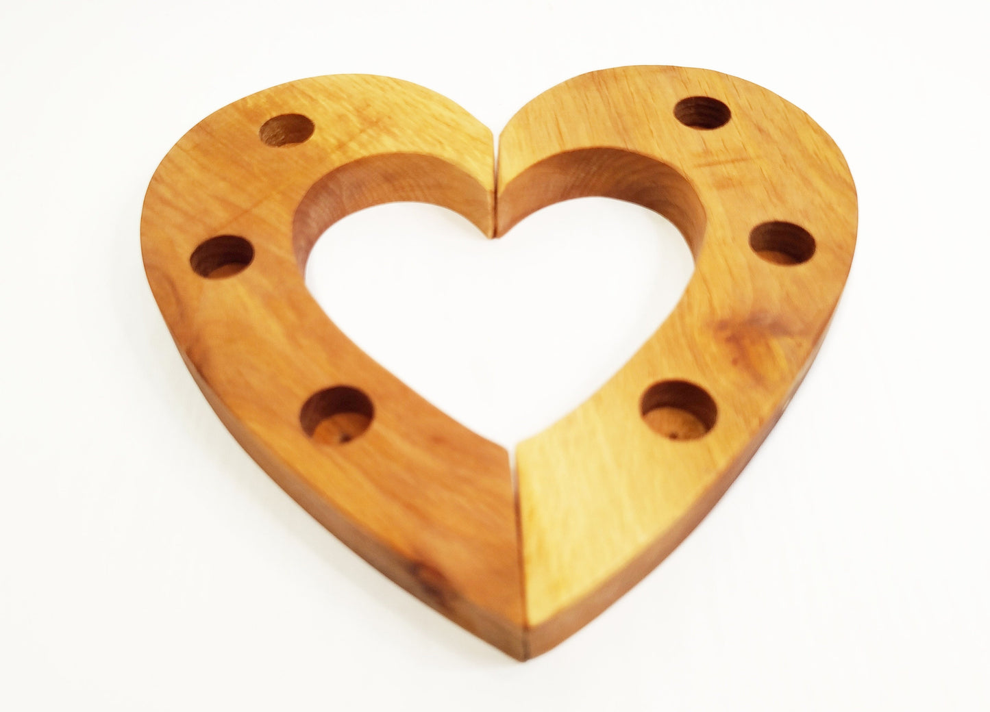 Waldorf heart shaped birthday ring, heart celebration ring,waldorf spiral, wooden birthday candle holder, seasonal table decor