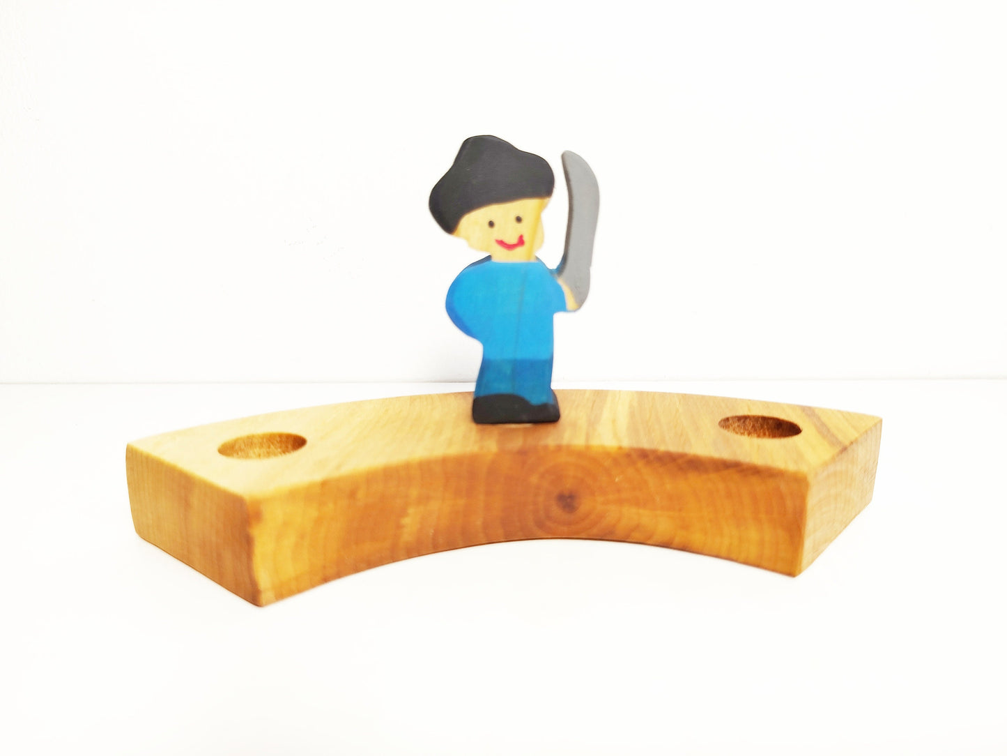 Pirate kid celebration ring ornament, waldorf inspired birthday ring decoration, waldorf wooden birthday wreath,seasonal table ornament