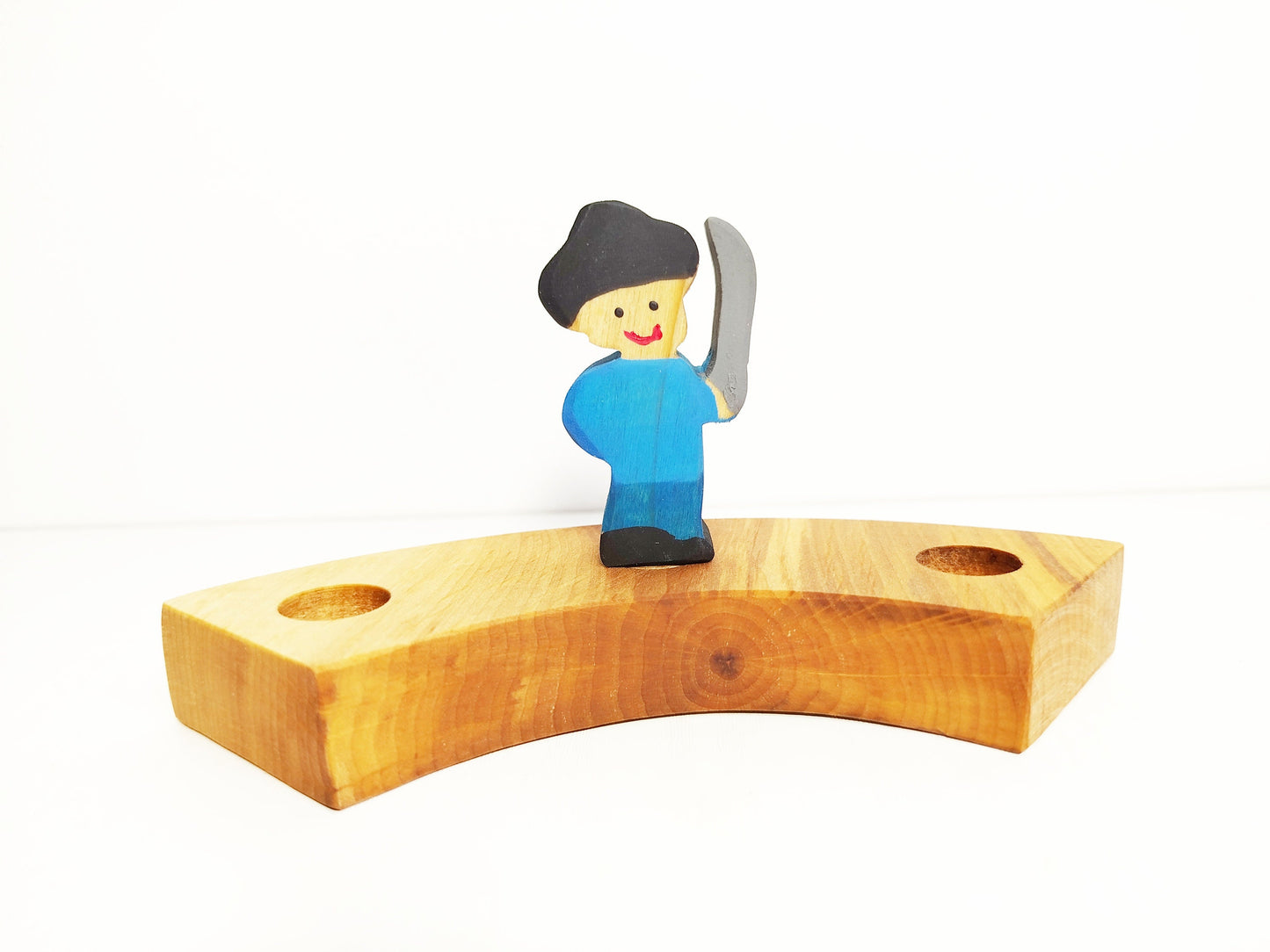 Pirate kid celebration ring ornament, waldorf inspired birthday ring decoration, waldorf wooden birthday wreath,seasonal table ornament