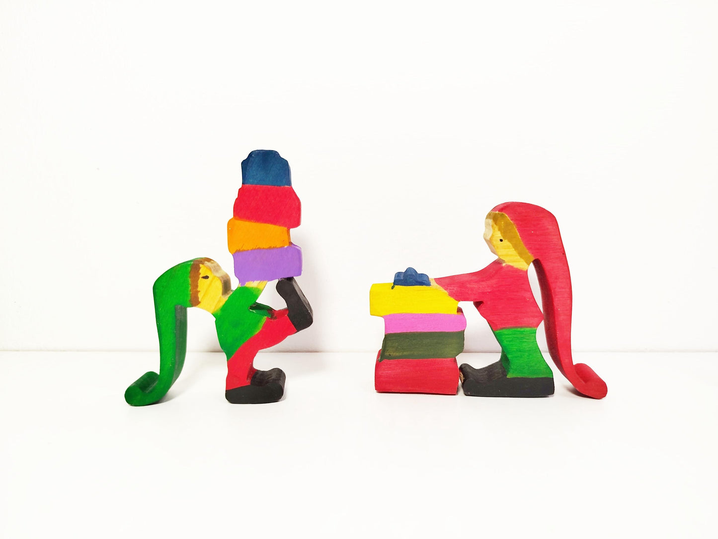 Christmas elf wooden toy, Santa's helpers waldorf inspired wooden toy, imaginative play, pretend play, christmas gift for kids, waldorf toy