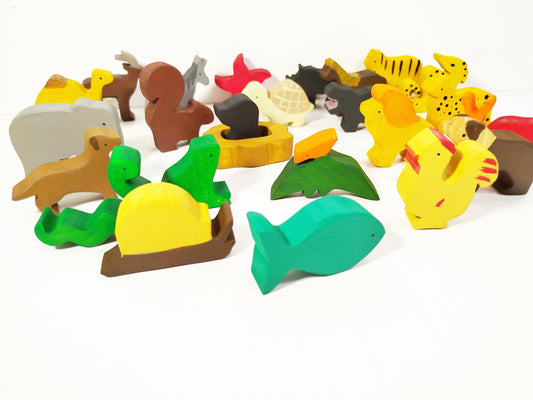 advent calendar toy set, christmas calendar, 24 wooden animals set, countdown to christmas, advent calendar filler, stocking filler, gift