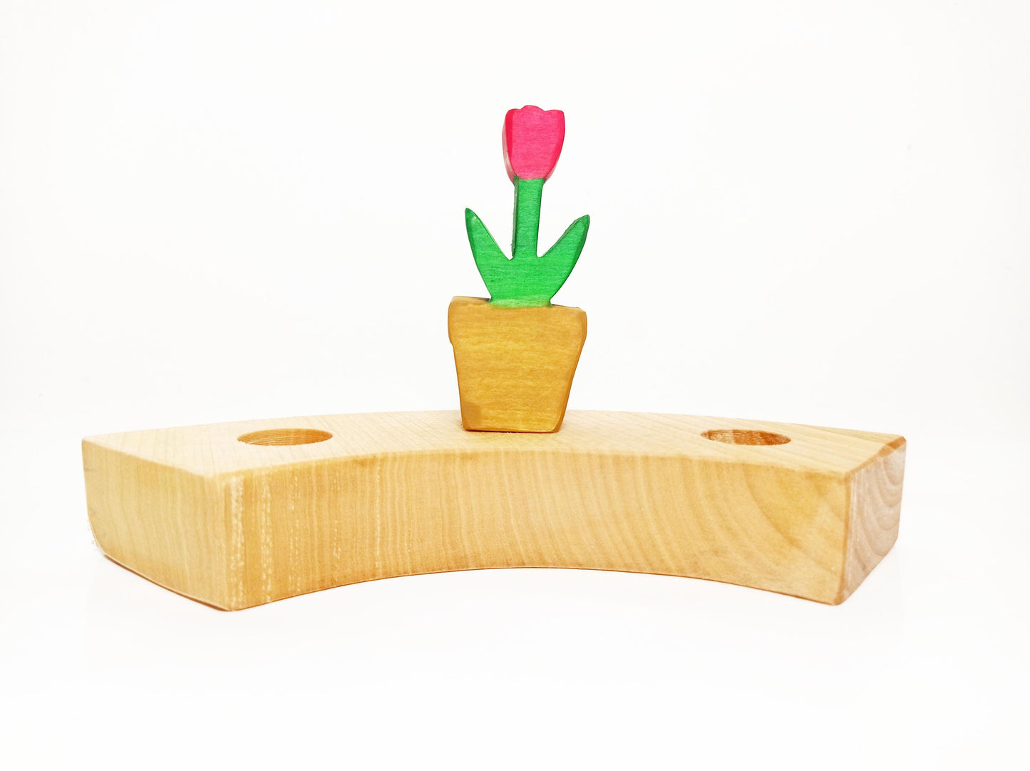 Tulip Wooden Birthday Ring Ornament – Waldorf Inspired