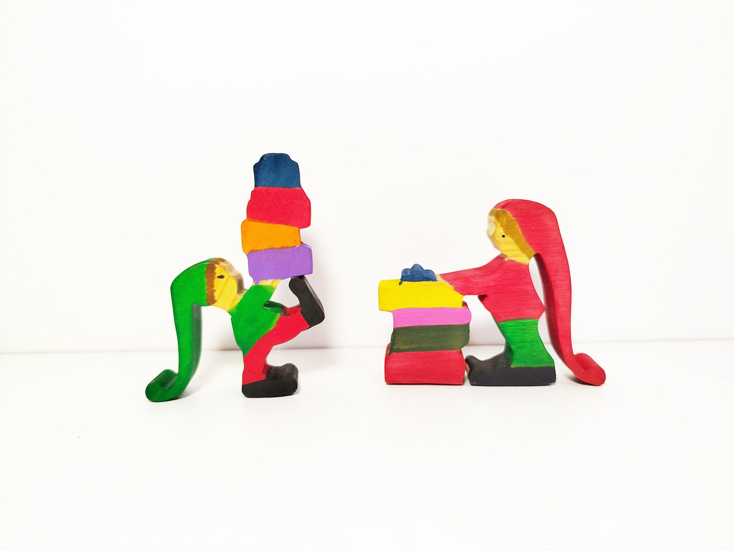 Christmas elf wooden toy, Santa's helpers waldorf inspired wooden toy, imaginative play, pretend play, christmas gift for kids, waldorf toy