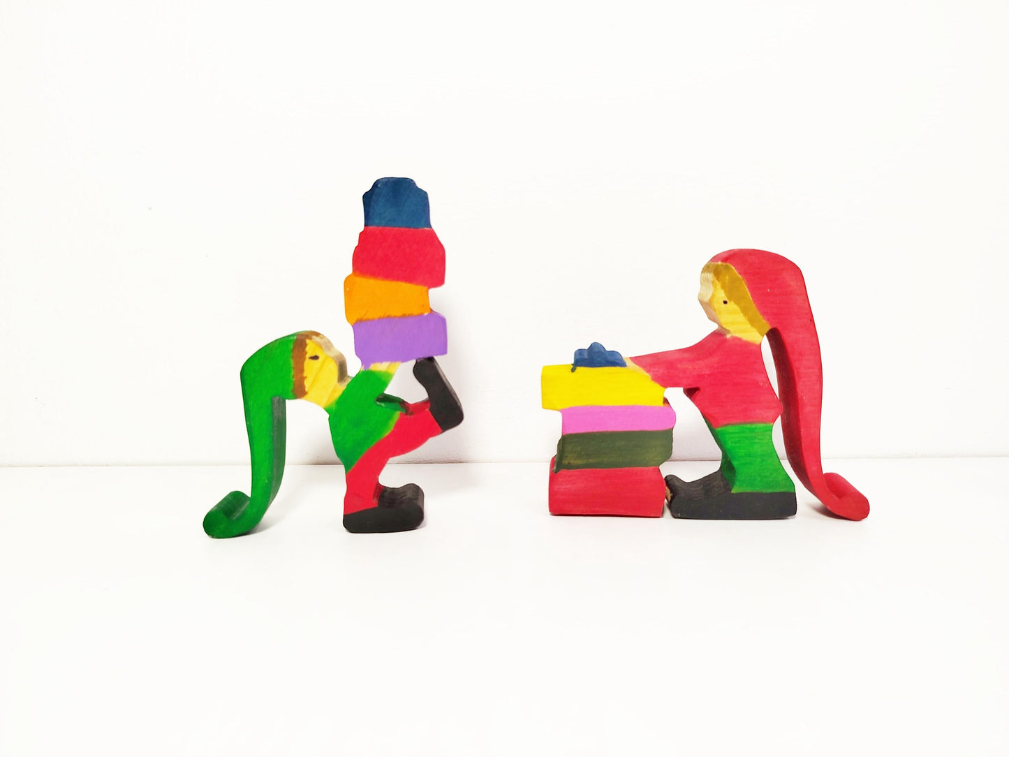 Christmas elf wooden toy, Santa's helpers waldorf inspired wooden toy, imaginative play, pretend play, christmas gift for kids, waldorf toy